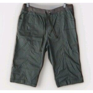 Hastings Smith Cargo Capri Womens 12 Olive Green Pants Twill Y2K 90s Roll-Up